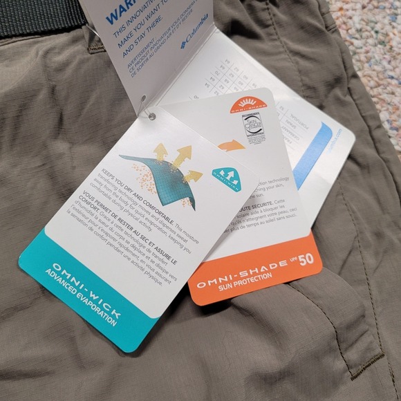 Columbia PFG Shorts Mens 36 Palm Peak Omni Shade Omni Wick Outdoors Hiking NWT - Picture 7 of 14